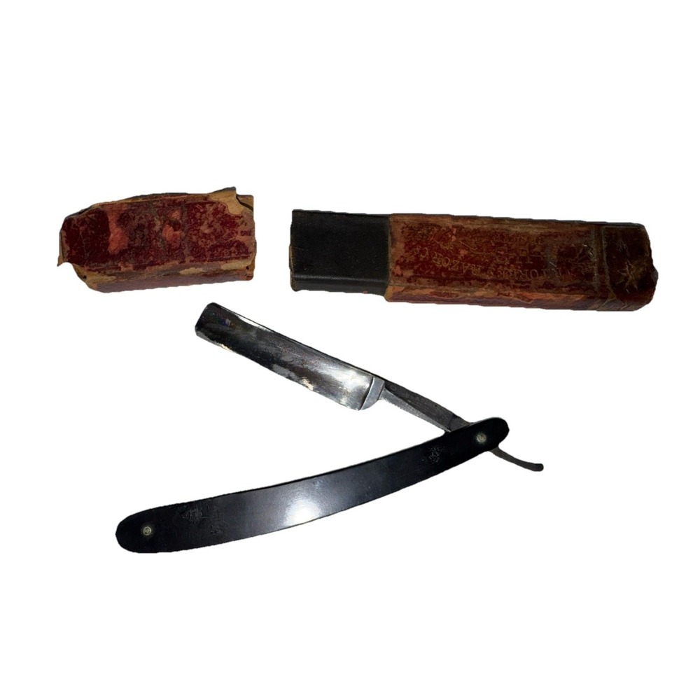 Vintage J.R. Torrey Co Worcester Mass Straight Razor Black Handle 1905 Patent